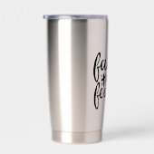 Glaube über Angst religiöse Schrift Thermobecher (Rechts)