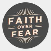 Glaube über Angst Runder Aufkleber (Vorderseite)