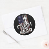 Glaube über Angst Runder Aufkleber (Umschlag)