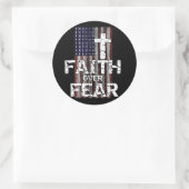 Glaube über Angst Runder Aufkleber (Tasche)