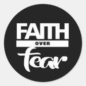 Glaube über Angst Runder Aufkleber (Vorderseite)