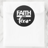 Glaube über Angst Runder Aufkleber (Tasche)