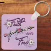 Glaube über Angst Schlüsselanhänger (Rückseite)