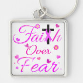 Glaube über Angst Schlüsselanhänger (Vorne)