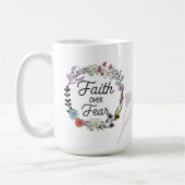 Glaube über Angst Schöne Blüte Kaffeetasse (Links)