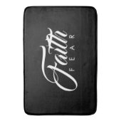 Glaube über Angst schwarz Badematte (Vorderseite Vertikal)