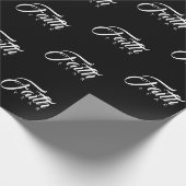 Glaube über Angst schwarz Geschenkpapier (Ecke)