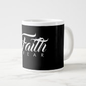 Glaube über Angst schwarz Jumbo-Tasse (Vorderseite Rechts)