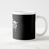 Glaube über Angst schwarz Jumbo-Tasse (Rechts)