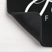 Glaube über Angst schwarz Mousepad (Ecke)