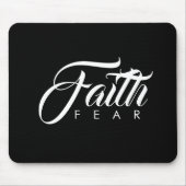 Glaube über Angst schwarz Mousepad (Vorne)