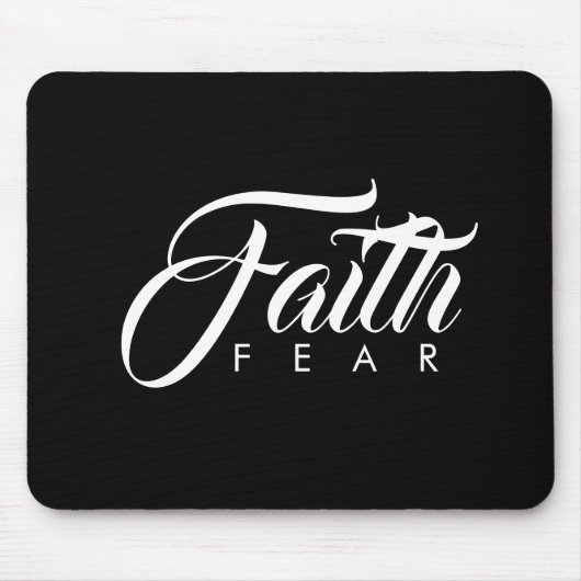 Glaube über Angst schwarz Mousepad (Vorne)
