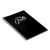 Glaube über Angst schwarz Notizblock (Rechte Seite)