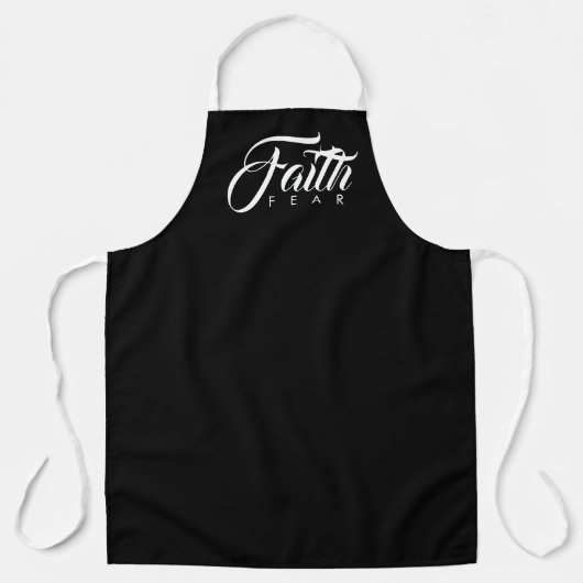 Glaube über Angst schwarz Schürze (Vorderseite)
