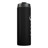 Glaube über Angst schwarz Thermosbecher (Vorderseite)