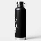 Glaube über Angst schwarz Trinkflasche (Rückseite)