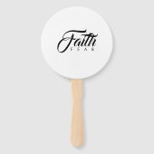 Glaube über Angst, Schwarz und Weiß Fächer (Rückseite)