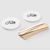 Glaube über Angst, Schwarz und Weiß Fächer (Non-assembled)