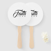 Glaube über Angst, Schwarz und Weiß Fächer (Vorne und Hinten)