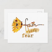 Glaube über Angst Sonnenblumen Postkarte (Vorne/Hinten)