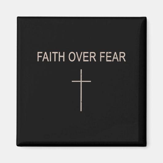 Glaube Über Angst Subtil Christlich Minimalist Rel Magnet (Vorne)