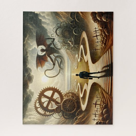 Glaube über Angst - surreale Landschaft Puzzle (Vertikal)