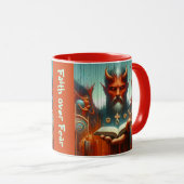 Glaube über Angst - surreale spirituelle Reise Tasse (VorderseiteRechts)