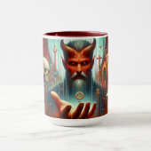 Glaube über Angst - surreale spirituelle Reise Tasse (Zentrum)