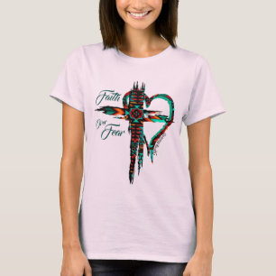 Glaube über Angst, T - Shirt des Südwestkreuzs