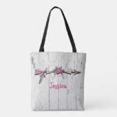 Glaube über Angst und Blume Tasche (Rückseite)