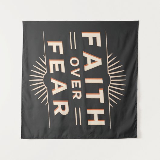 Glaube über Angst Wandteppich (Vorderseite (Horizontal))