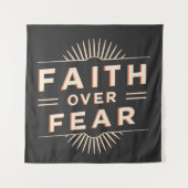 Glaube über Angst Wandteppich (Vorderseite)