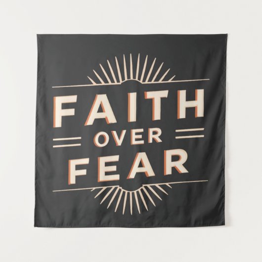 Glaube über Angst Wandteppich (Vorderseite)