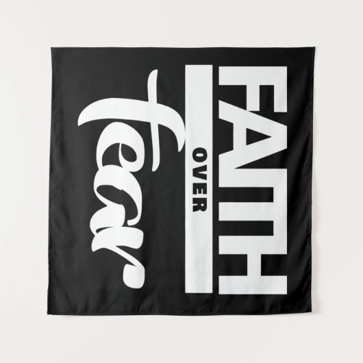 Glaube über Angst Wandteppich (Vorderseite (Horizontal))