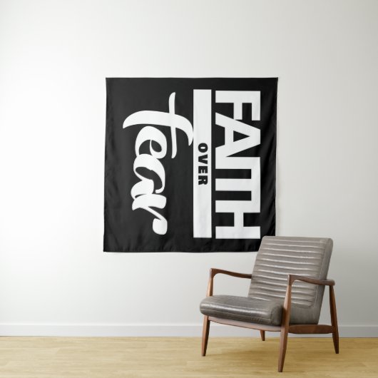 Glaube über Angst Wandteppich (Beispiel (Horizontal))