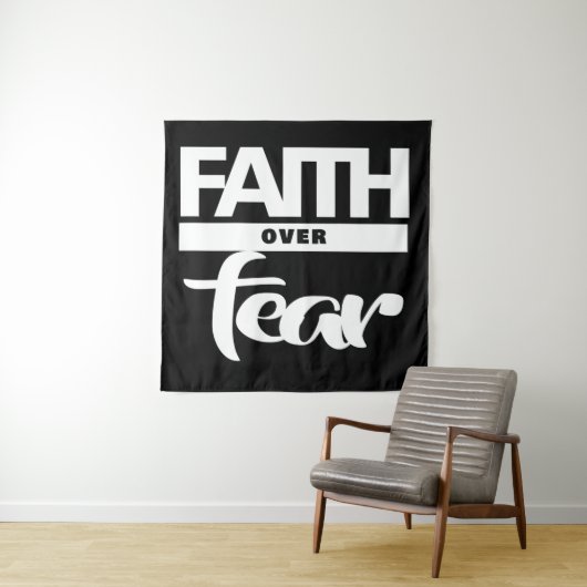 Glaube über Angst Wandteppich (Beispiel)