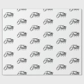 Glaube über Angst Weiß Geschenkpapier (Flach)