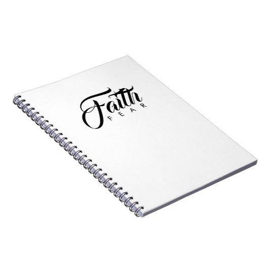 Glaube über Angst Weiß Notizblock (Rechte Seite)