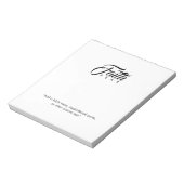 Glaube über Angst Weiß Notizblock (Rotiert)