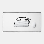 Glaube über Angst Weiß Schreibtischunterlage (Tastatur & Maus)