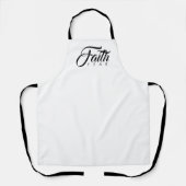 Glaube über Angst Weiß Schürze (Vorderseite)