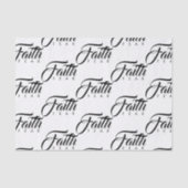 Glaube über Angst Weiß Seidenpapier (Vorderseite)