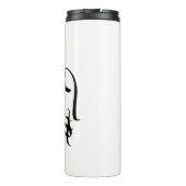 Glaube über Angst Weiß Thermosbecher (Rückseite)