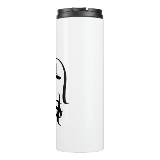 Glaube über Angst Weiß Thermosbecher (Rückseite)