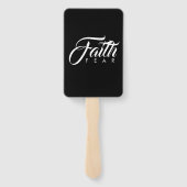 Glaube über Angst, Weiß und Schwarz Fächer (Rückseite)