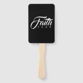 Glaube über Angst, Weiß und Schwarz Fächer