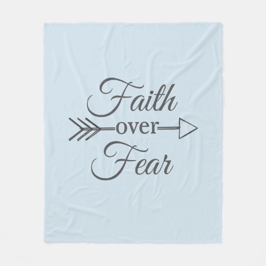 Glaube über Furcht (mehrfache Farben verfügbar) Fleecedecke (Vorderseite)
