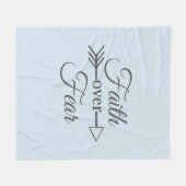 Glaube über Furcht (mehrfache Farben verfügbar) Fleecedecke (Vorderseite (Horizontal))