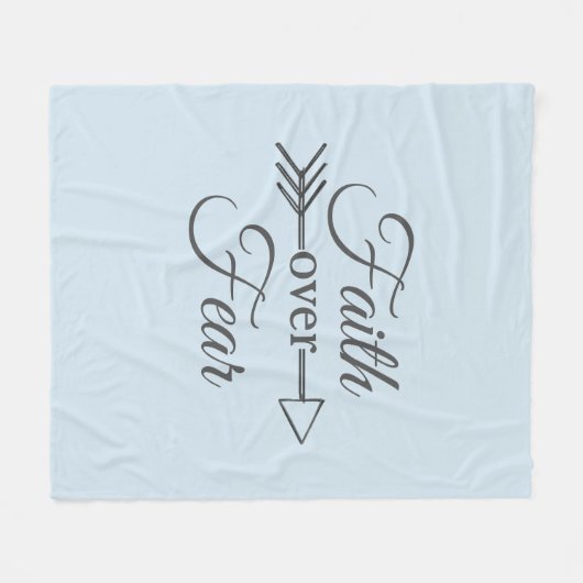 Glaube über Furcht (mehrfache Farben verfügbar) Fleecedecke (Vorderseite (Horizontal))