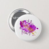 Glaube über Furchtchristlicher Button (Vorne & Hinten)